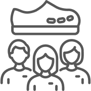 Icon representing NurFit products created in collaboration with 120,000 nurses to ensure optimal performance and comfort.